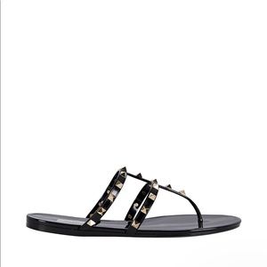 Valentino Rockstud Jelly Thong Sandals